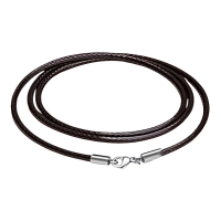 Luxe Basic koordketting Zwart   Bruin  45-80 cm