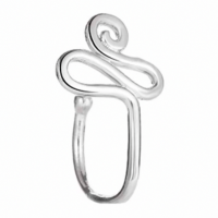 Neusklem Cary zilverkleur 15.5 mm