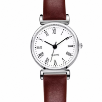 Horloge- Bruin-3 cm- Leer- Emma-Romeinse aanduiding