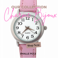 Horloge- Zacht Roze- 3 cm- Ster- Leer- Eenvoudig-Smalle pols