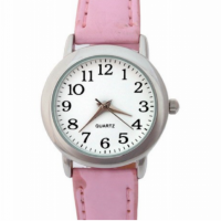 Horloge- Zacht Roze- 3 cm- Ster- Leer- Eenvoudig-Smalle pols