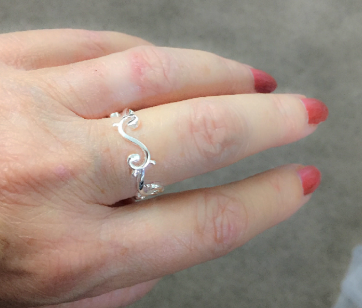 Ring Clair verstelbaar zilverplating