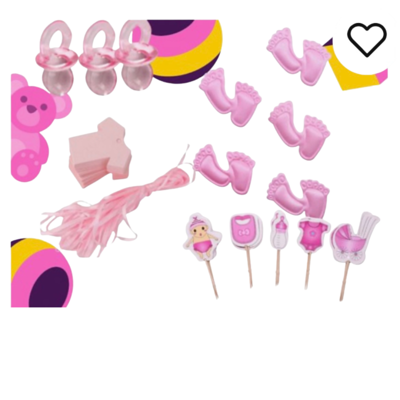 50 Delig Babyshower -Tafel versiering Pakket  Roze  Meisje  Girl
