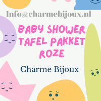 70-Delig-Babyshower - Tafel versiering-Pakket- Roze- Meisje- Girl