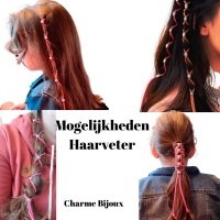 Haarveter-Zwart-Zilverkleur Kralen-Suede