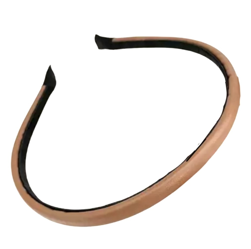 Haarband Leer midden Bruin 1 cm