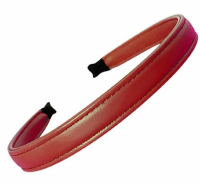 Haarband Rood Leer 2 cm