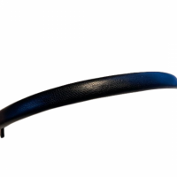 Haarband Leer Zwart 1 cm