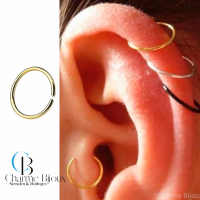 Piercing  oor Ring -Goudkleurig- 10 mm