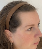 Haarband Leer Midden Bruin 2 cm