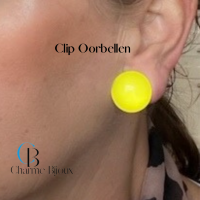 Clip oorbellen Geel 2 cm