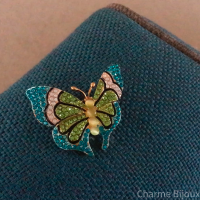 Broche Vlinder Blauw 5 cm