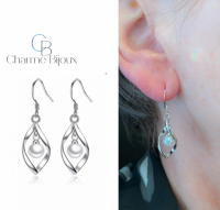 2 Delige set Elona Ketting  Oorbellen Zilver  synthetische Parel