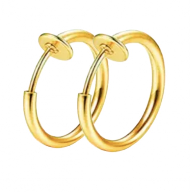 Fake Oorringen Goudkleurig 14 mm