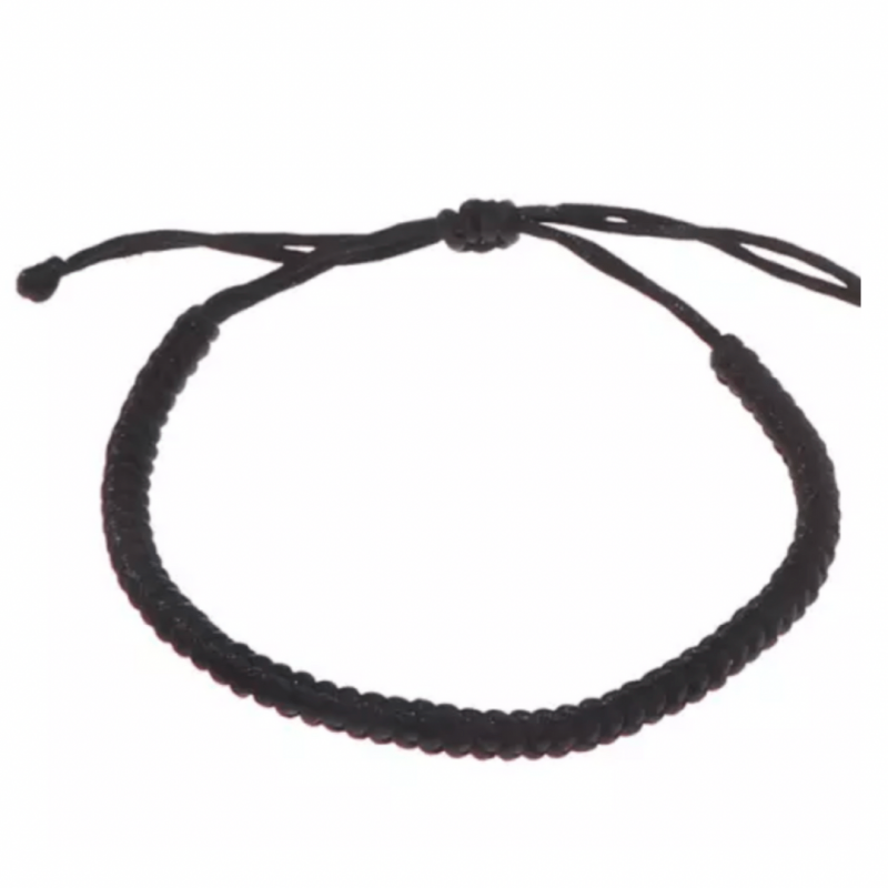 Armband Zwart Schuifsluiting- 18 tot 25 cm