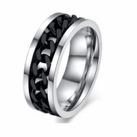 Ring- RVS-MT 12- Kabel-Zilverkleur-Zwart