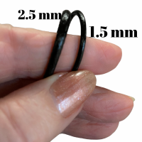 Basic 1- Koordketting 55 cm zwart-1.5 mm
