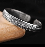 Armband-Zilver-Vlecht-Bangle
