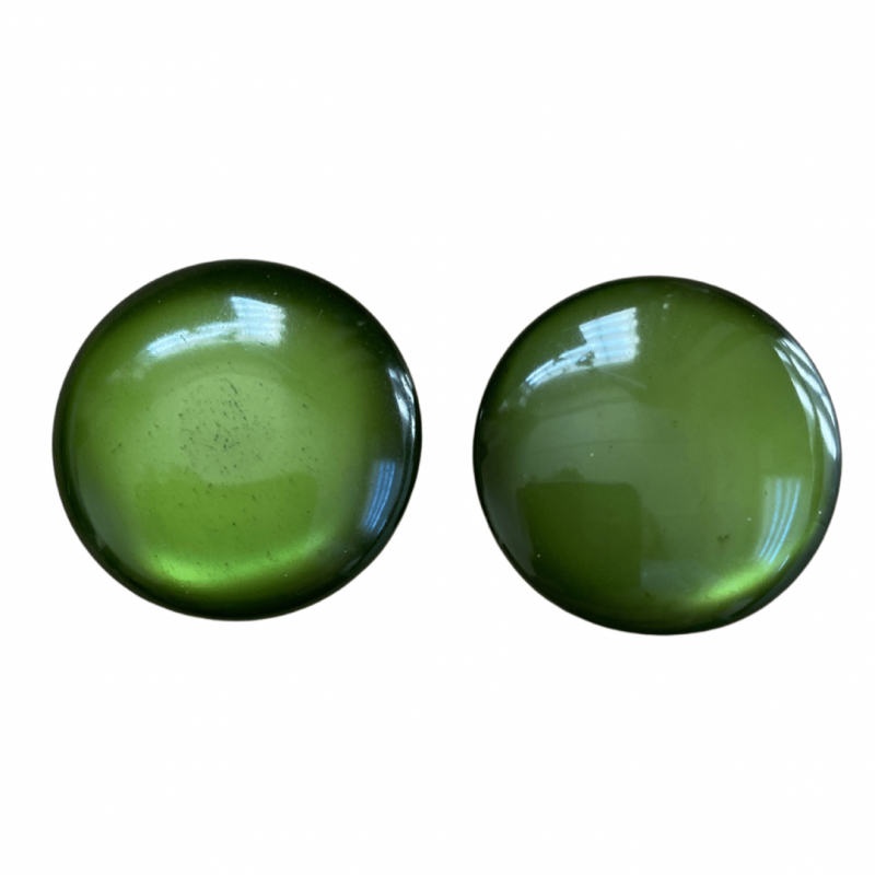 Clip oorbellen- Groen- 2.5 cm- extra groot