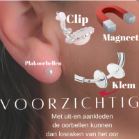 clip oorbellen-2 cm-Stippen-Gekleurde-Cabochon