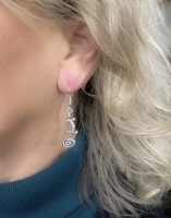 Oorbellen Zilver Salamander 3 cm