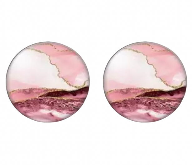 Clip Oorbellen Amarante 2 cm roze