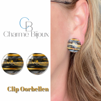 Clip Oorbellen-Amber-2 cm