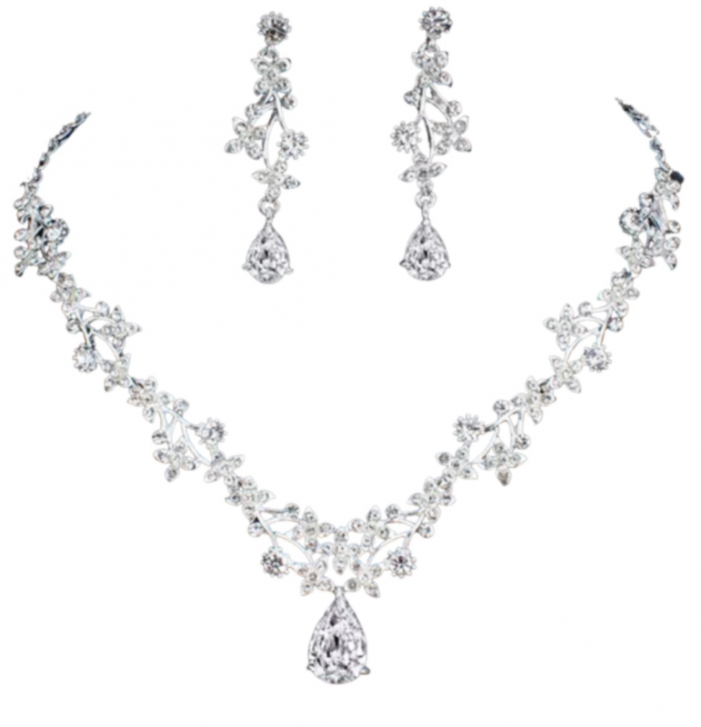 Bruidsketting set Felien  Pastel lila