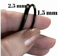 Luxe Basic  - Ketting-Zwart Zwart-45 cm- 2 mm