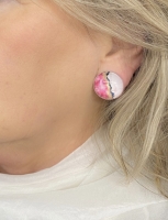 Clip Oorbellen Lupina  2 cm roze