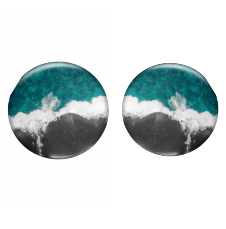 Clip Oorbellen Milica 2 cm blauw