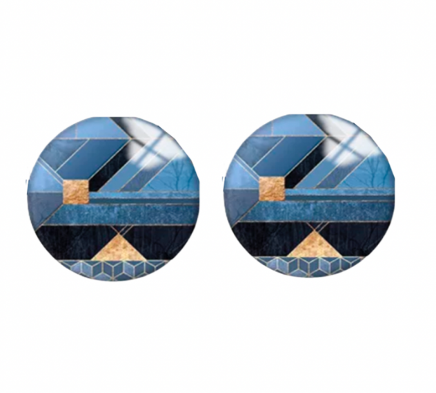 Clip Oorbellen Magali 2 cm blauw Clip Oorbellen Magali 2 cm blauw