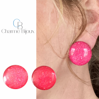 2-Delige -Felita-licht Roze set- Clip oorbellen-Ketting