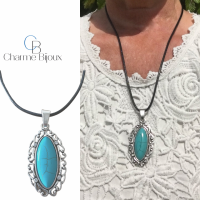 Ketting-Purdy-Turquoie-Strass-ovaal