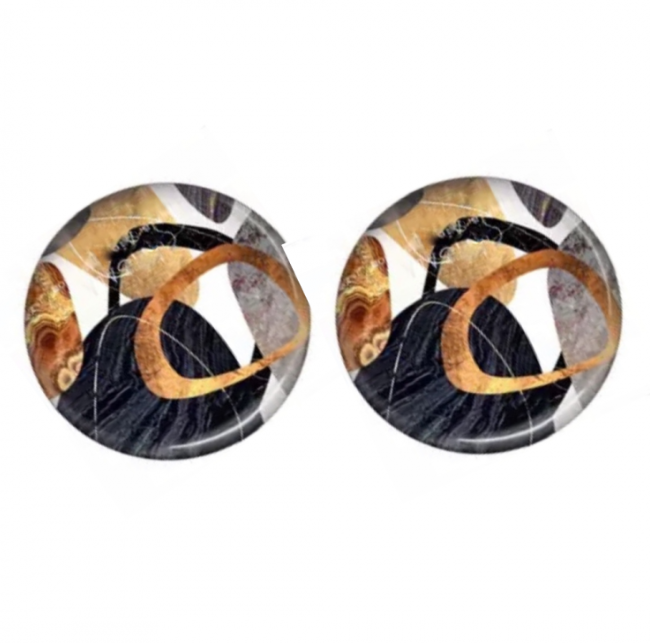 Clip Oorbellen Fayen 2 cm zwart