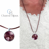 Ketting-Burberie-2.5 cm-Bordeaux koord