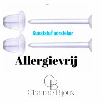 4 paar- Oorknopjes-Zwart- Kunststof- Allergievrij- 2-3-4-en 5 mm