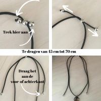 2-Delig-Zilver oorbellen-Verstelbare ketting 2.5 cm Burberie