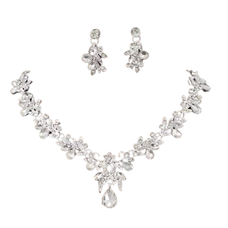 Bruids Sieraden set Yara Zilverkleur Zirkonia