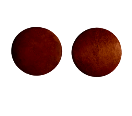 Oorbellen Donker Bruin hout 2 cm