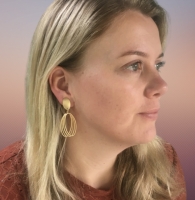 Clip Oorbellen Mat Goudkleurig