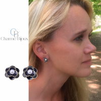 Clip Oorbellen Zwart Eline 1.5 cm