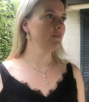 Ketting en Oorbellen Sieradenset Jorna Trouwen Zilverkleur