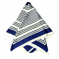 Sjaal-Blauw-Off-White-Vierkant- 70 x 70 cm