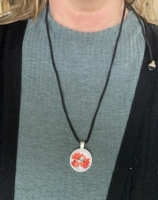 Ketting Papaver klaproos Cabochon Verstelbaar