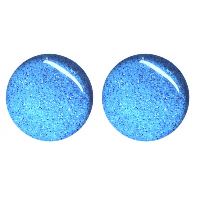 Clip oorbellen blauw 2 cm
