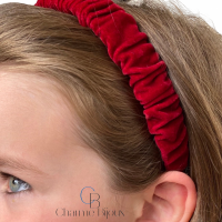 Haarband Fluweel Rood 2.5 cm