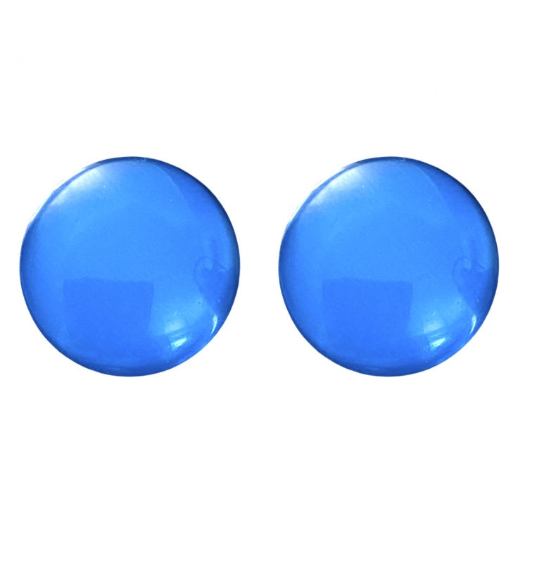 Clip oorbellen-Blauw-2.5 cm