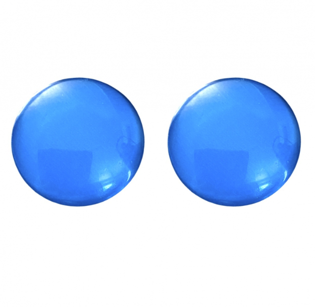 Clip oorbellen  Blauw 2.5 cm