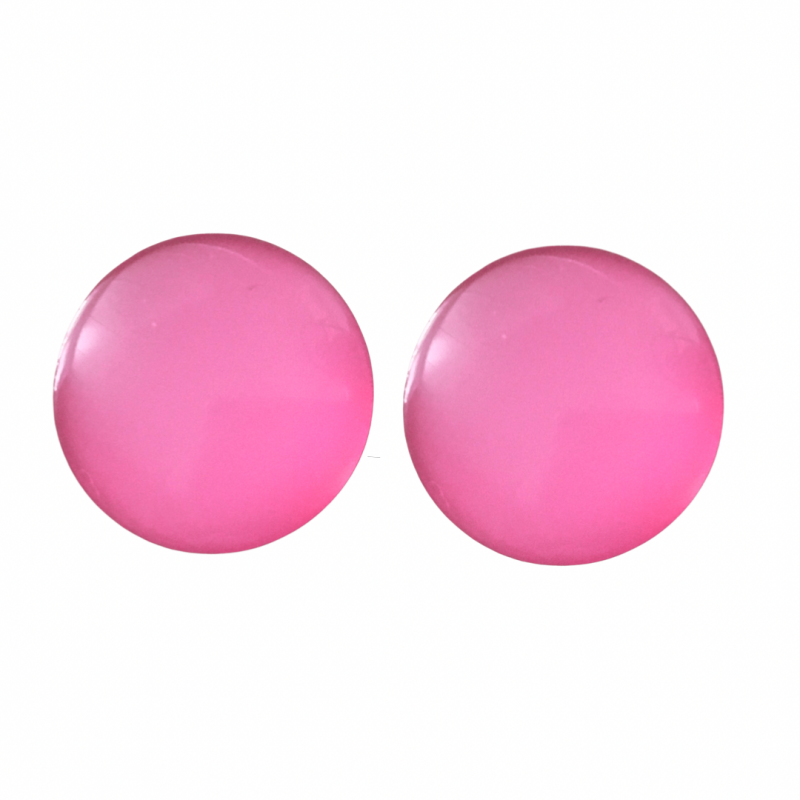 Clip Oorbellen-midden roze 2.5 cm
